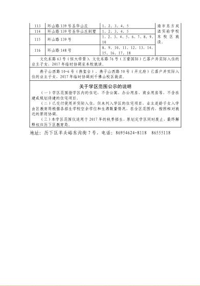  济南市文东小学、解一小 2017年历下区户籍适龄儿童入学材料审核工作通知 