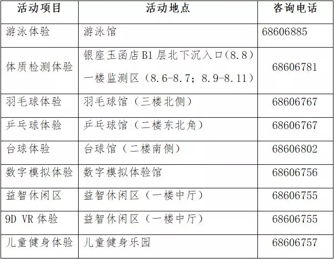 全民健身中心免费开放