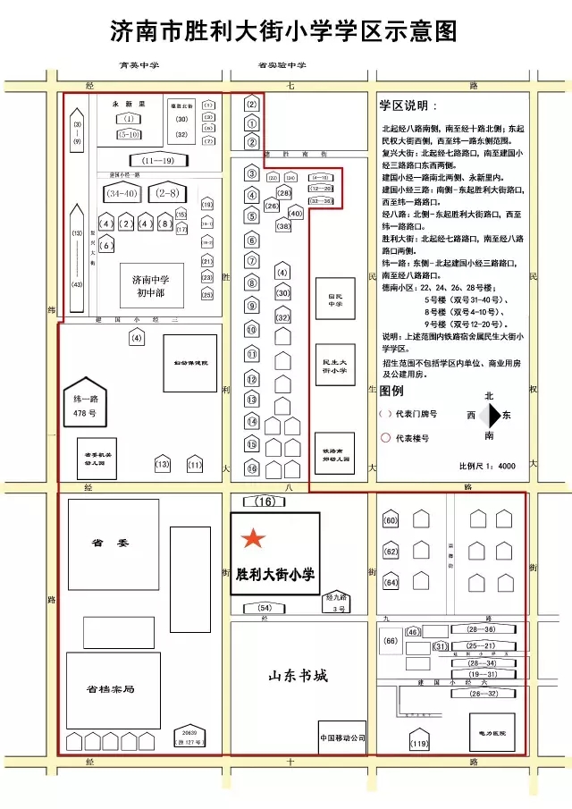 济南市中区小学学区划分