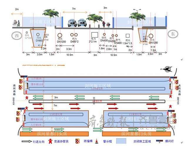 滨河南路至水屯北路道